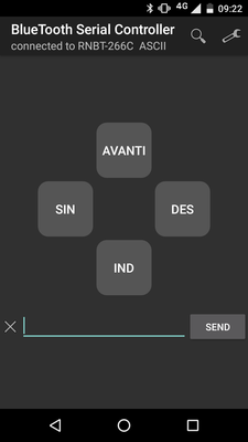applicazione Android: tastiera di comando 