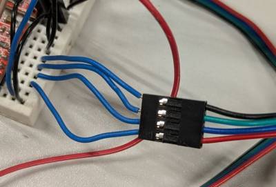 strip to breadboard